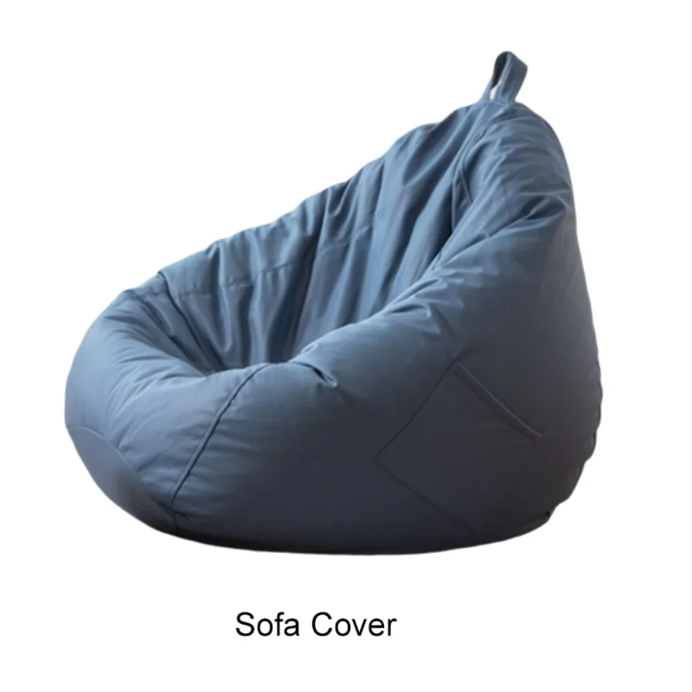 Waterproof Lazy Sofa Bean Bag with Handle and Pocket Wear-resistant Lazy Sofa Cover Removable Washable Bean Bag Chair Sofa Cover
