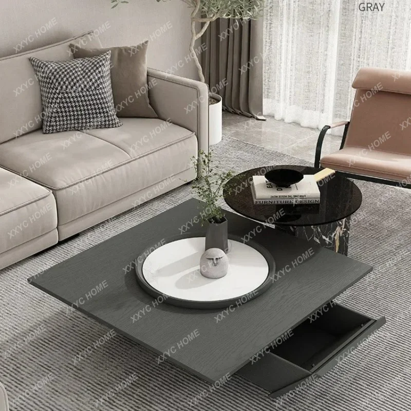 XXInverted triangle small apartment square coffee table living room modern marble side table
