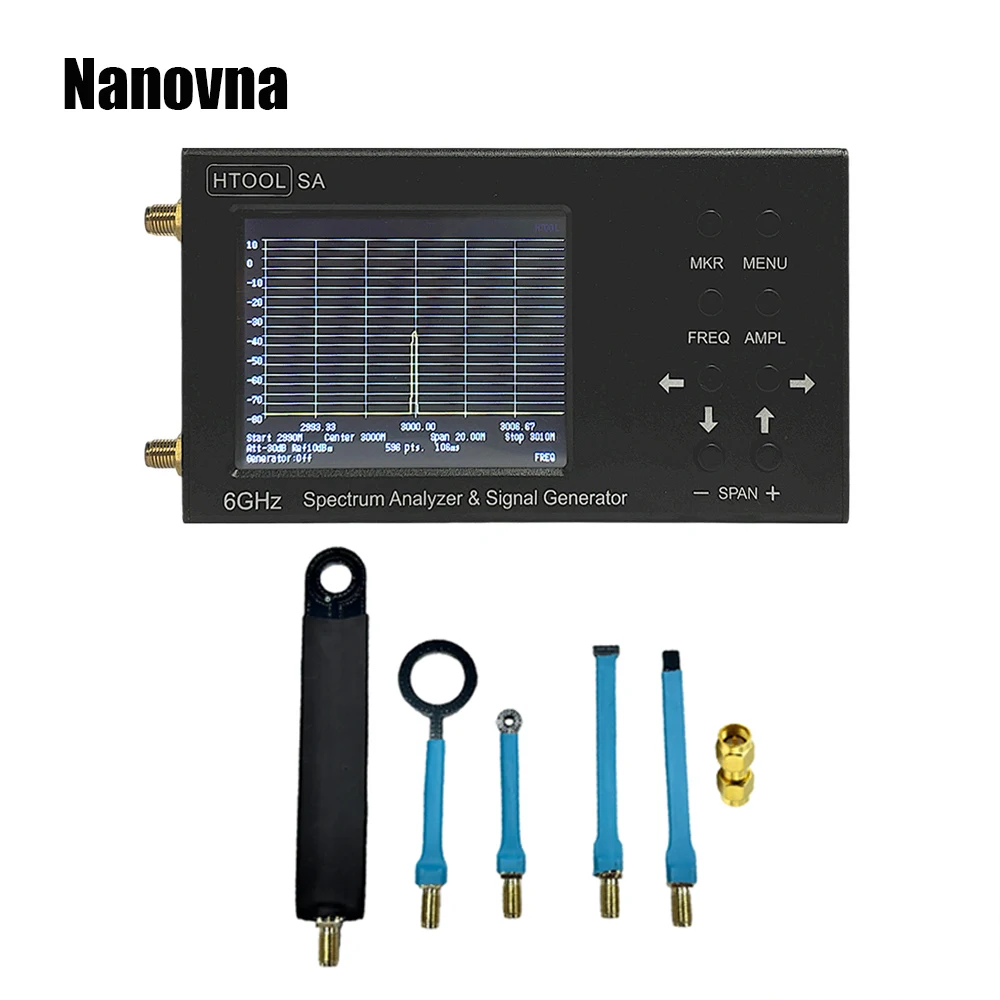 Nanovna Upgraded SA Spectrum Analyzer 35-6200 MHz Signal Generator System Updated HT03 9KHz-3GHz Near Field Probe EMC EMI Tests