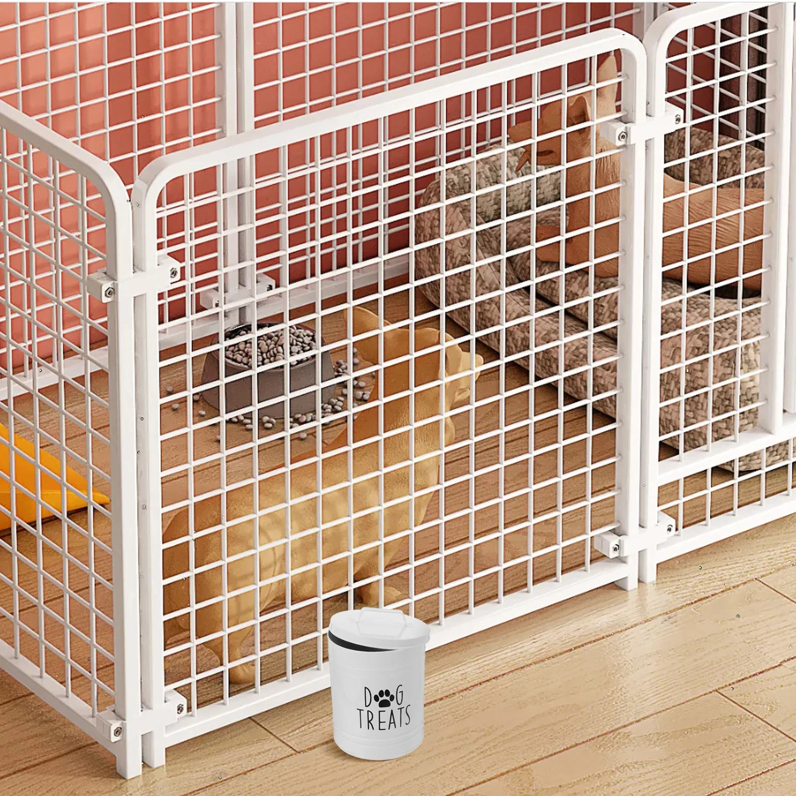

Dog Food Tank Airtight Metal Container Pet Supplies Treats Holder Dog Biscuit Container Large Capacity Sealed Bin Household