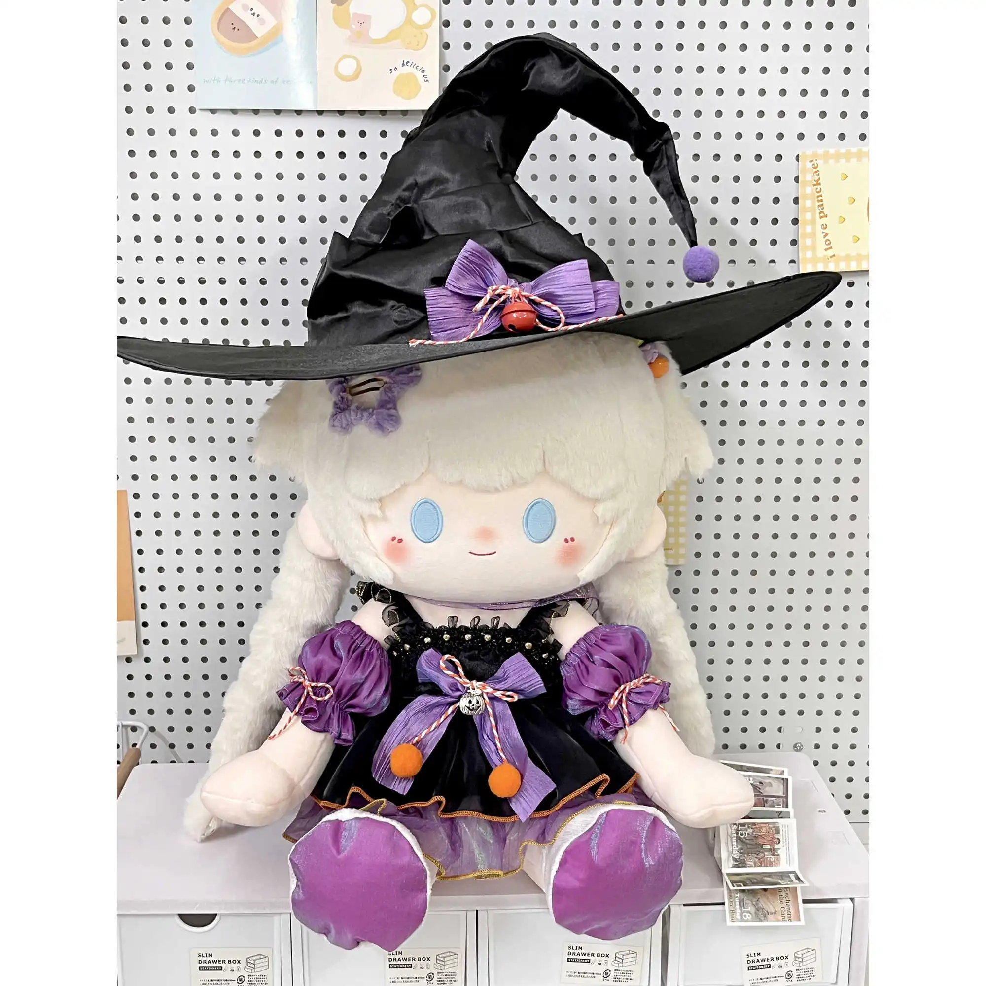 Original Halloween Little Witch Magical Girl Dress Clothes Suit 40cm Sitting Posture Cotton Body Change Clothes Cosplay Gift