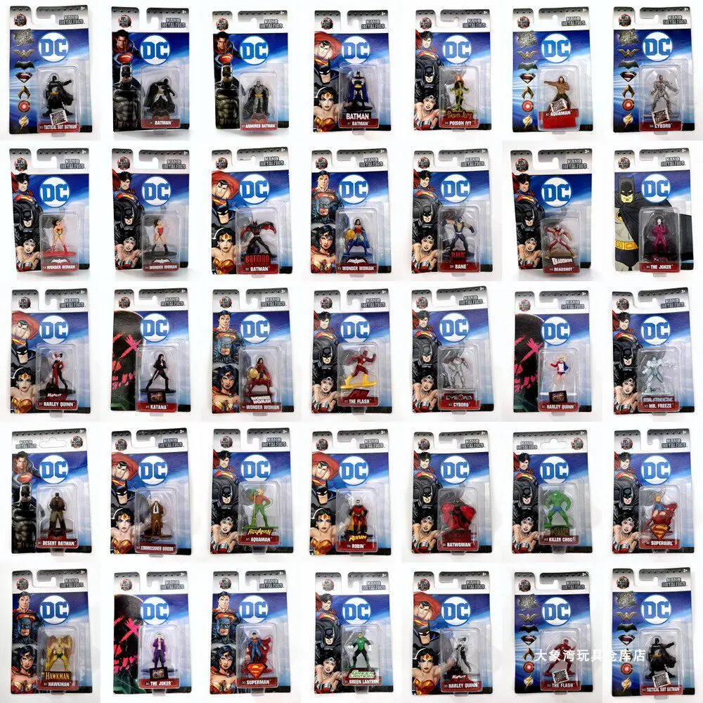 Figuras de Metal Fundido a Presión Jada Nano, Superhéroes de DC, Batman, Harley Quinn, Mujer Maravilla, Regalos, Juguetes, Figuras de Anime Coleccionables