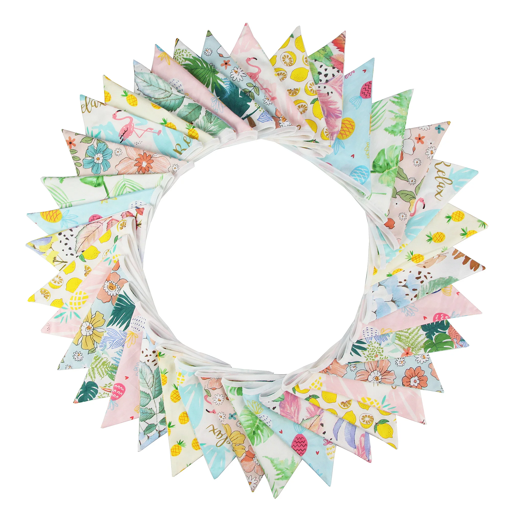 Nowy 10 M 36 flagi białe bawełniane koronki tkaniny flagi dekoracyjne Wedding Party Decoration Banner Home dla przyszłej panny młodej trznadel Garland