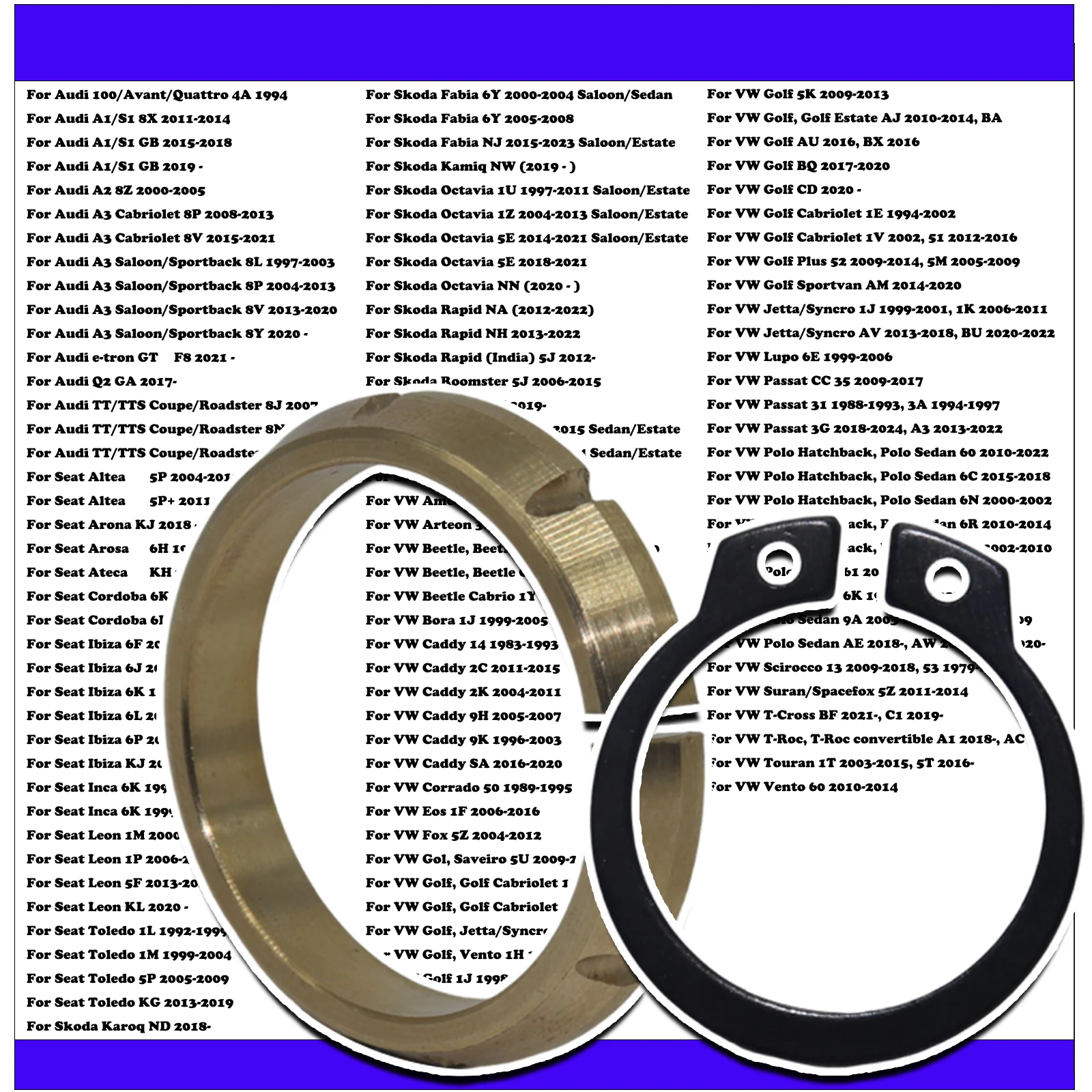 

Gearbox Differential Ring ForVW Golf Jetta Passat Audi A3 TT Seat Ibiza Skoda Octavia Fabia Leon Brass Spacer Thrust Washer Seal
