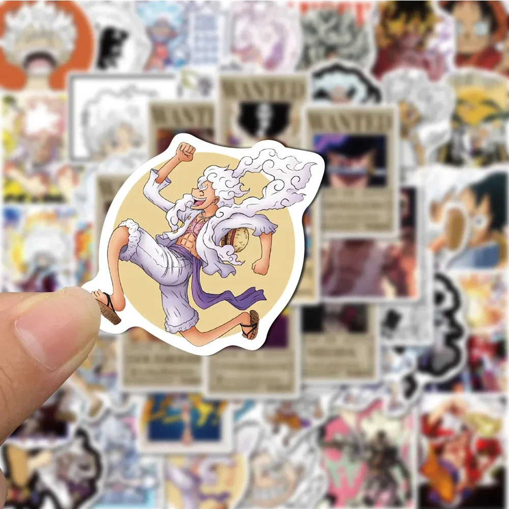 10/30/50/100pcs Cool Luffy Gare 5 Cartoon Stickers Anime ONE PIECE Wanted Poster Decals DIY Phone Laptop Guitar Graffiti Sticker