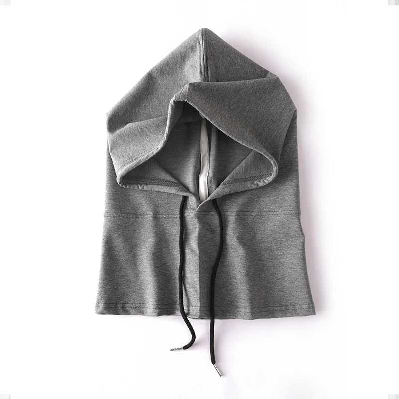 100 Cotton Balaclava Soft Light Thin Self Hood Hat Hooded Summer Beanies Women Four Season Men Sleeping Caps Running Streetwear