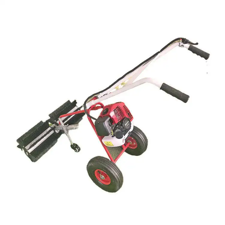 Hand-Held Two-Stroke Artificial Turf Groomer Push-Type Mini Sweeper