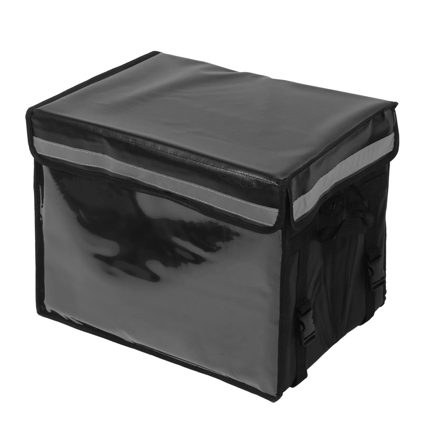 Insulated Food Delivery Bag Zippered Top Waterproof Large Capacity Insulated Grocery Bag for Hot Cold Meal Bike Electric Bike