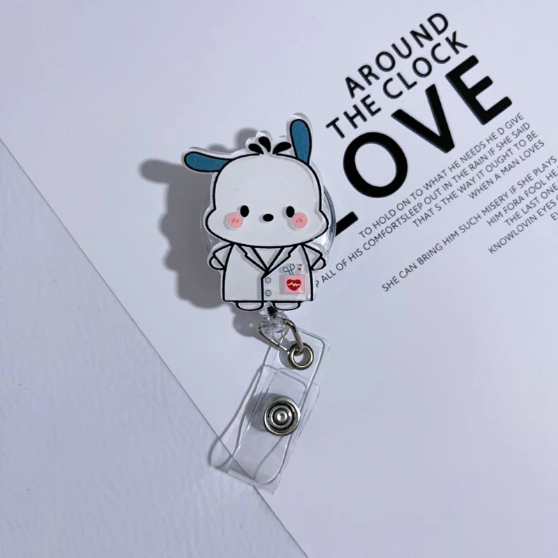 かわいい漫画ハローキティマイメロディナースドクター病院医療スタッフ格納式作業バッジ吊りクリップバッジスクロール