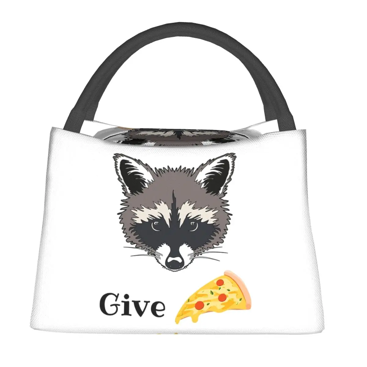 Pizza Thief Raccoon Lunch Bags Insulated Bento Box Waterproof Lunch Tote Picnic Bags Cooler Thermal Bag for Woman Student Travel