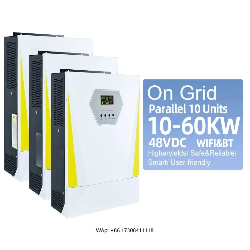 

Hybrid Solar Inverter 6.2KW 11KW Single Phase on off Grid Controller Pure Sine Wave 18Kw 20Kw 23Kw 25Kw 30kw 40kw 50kw 60kw