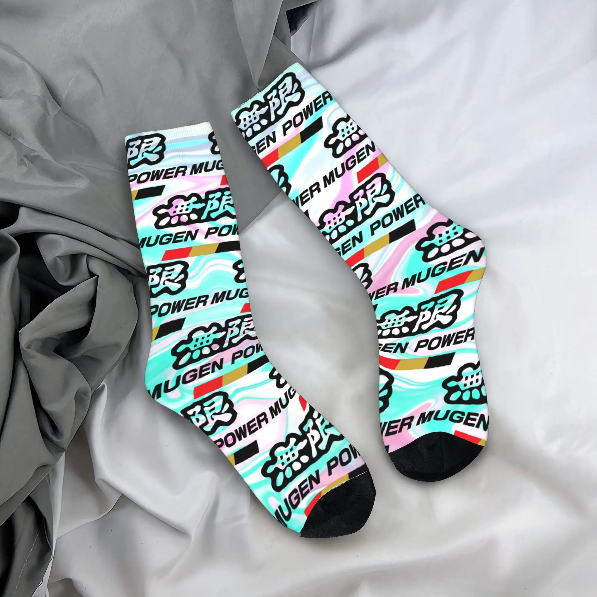 Custom Hot M-Mugens Powers Logo Mens Crew Socks Unisex Novelty  Spring Summer Autumn Winter Dress Socks