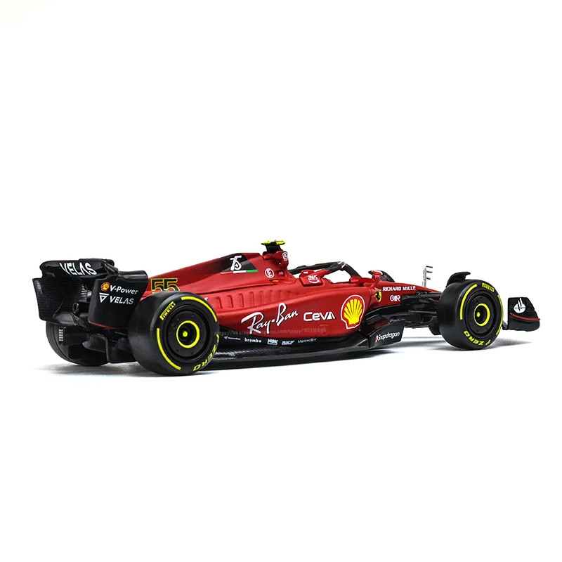 Модель автомобиля из сплава Bburago 1:43 2022 F1 Scuderia Ferrari F1-75 #16 0 0, 55 Sainz, роскошная модель автомобиля под давлением, коллекционная