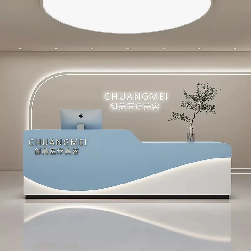 Reception Bank Advanced Desk Professional Cash Counter Customer Center Front Store Showcase Beauty Help Modern Cafe Hairdressing