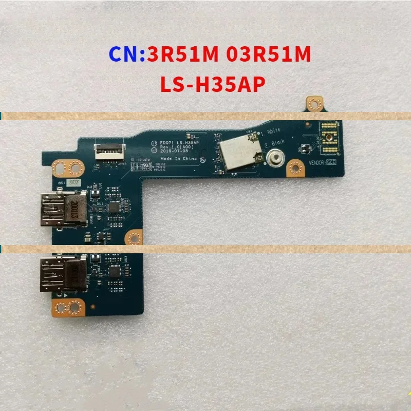 03R51M 3R51M LS-H35AP NEW For Alienware M17 R2 Laptop Network Card Board USB Small Board EDQ71 100% TEST