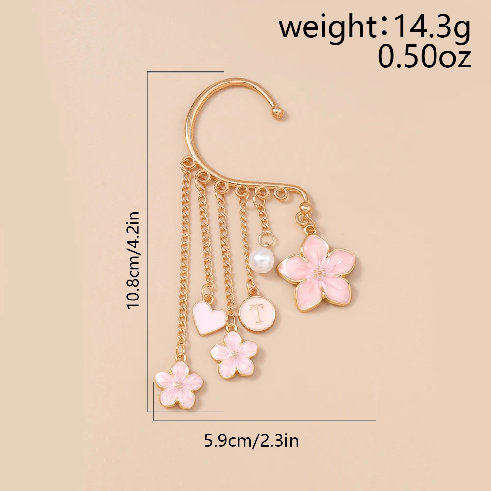 Aihua Neue Perle Sakura Blume Clip Ohrringe Für Frauen Lange Quaste Nicht-Piercing Ohr Clips Gefälschte Knorpel Ohrringe Schmuck geschenke – Detail 9
