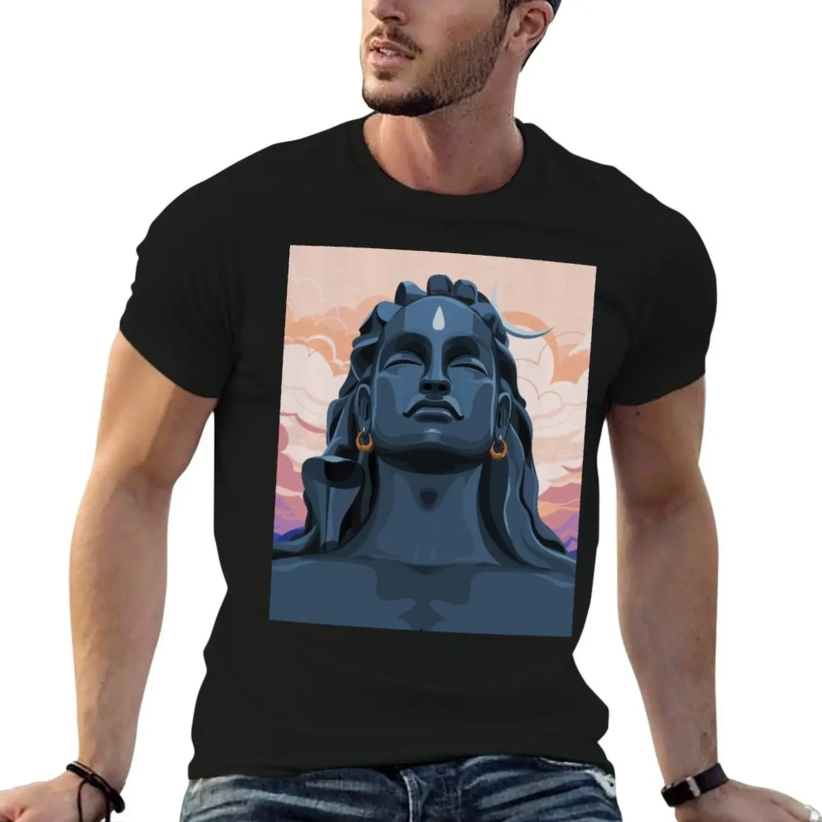 

Adiyogi Shiva - The Source of Yoga Meditation T-Shirt anime stuff summer clothes man clothes fitted t shirts for men