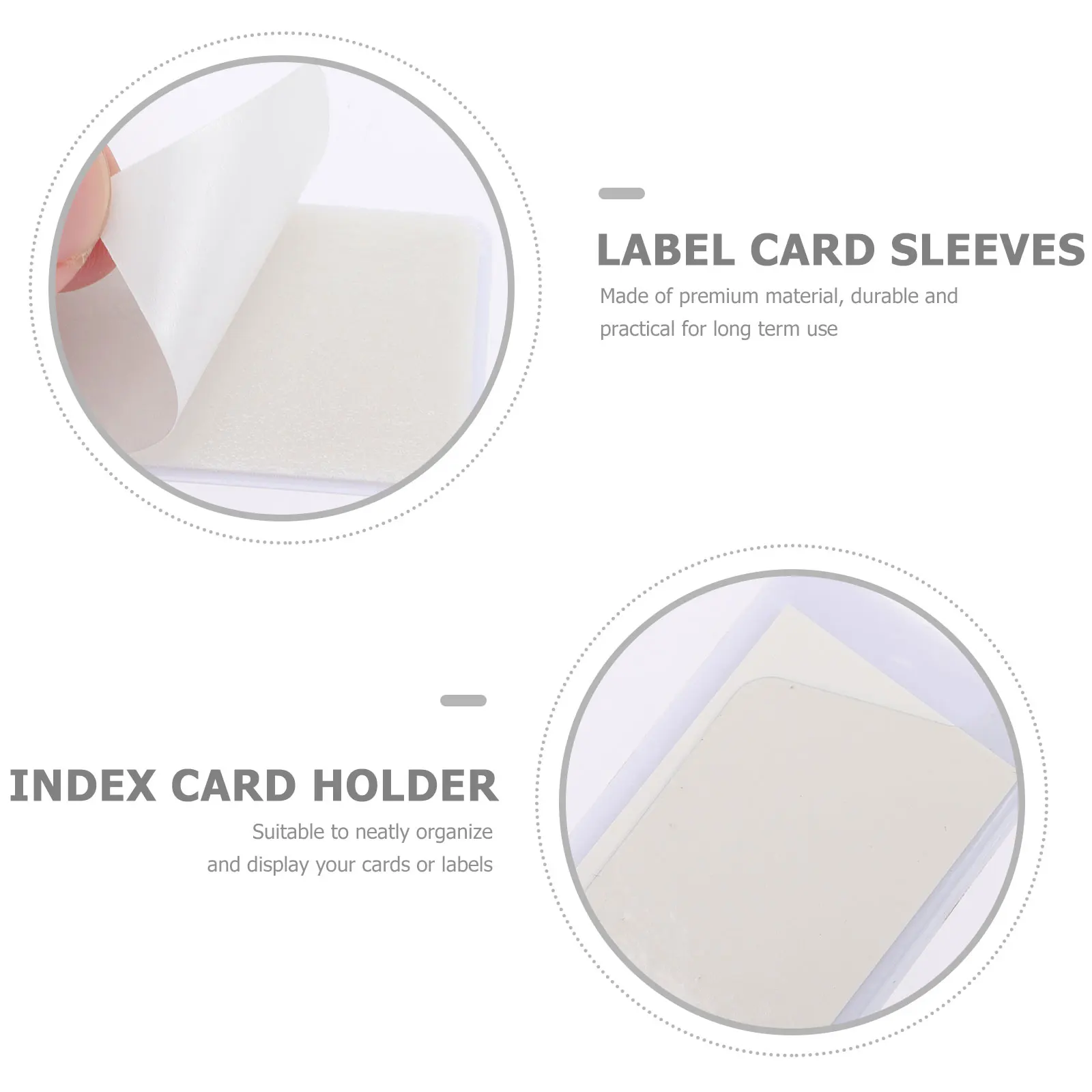 

10 Pcs Label Card Holder Clear Sleeves Stationery Tabs Index Pockets Magnetic Racks Signage