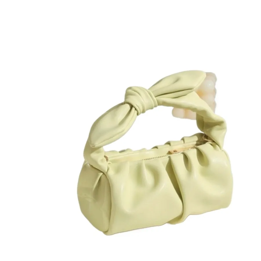 

New fashion niche pleated cloud bag small casual simple shoulder bag summer fresh mint green diagonal cross women's bags
