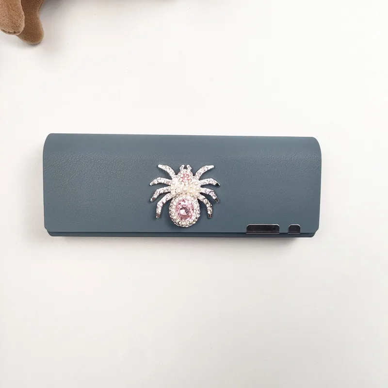 مجموعة مع الماس حافظة نظارات عالية الجودة حافظة نظارات شل صلبة للرجال والنساء صندوق تخزين النظارات الشمسية هدية فتاة B1