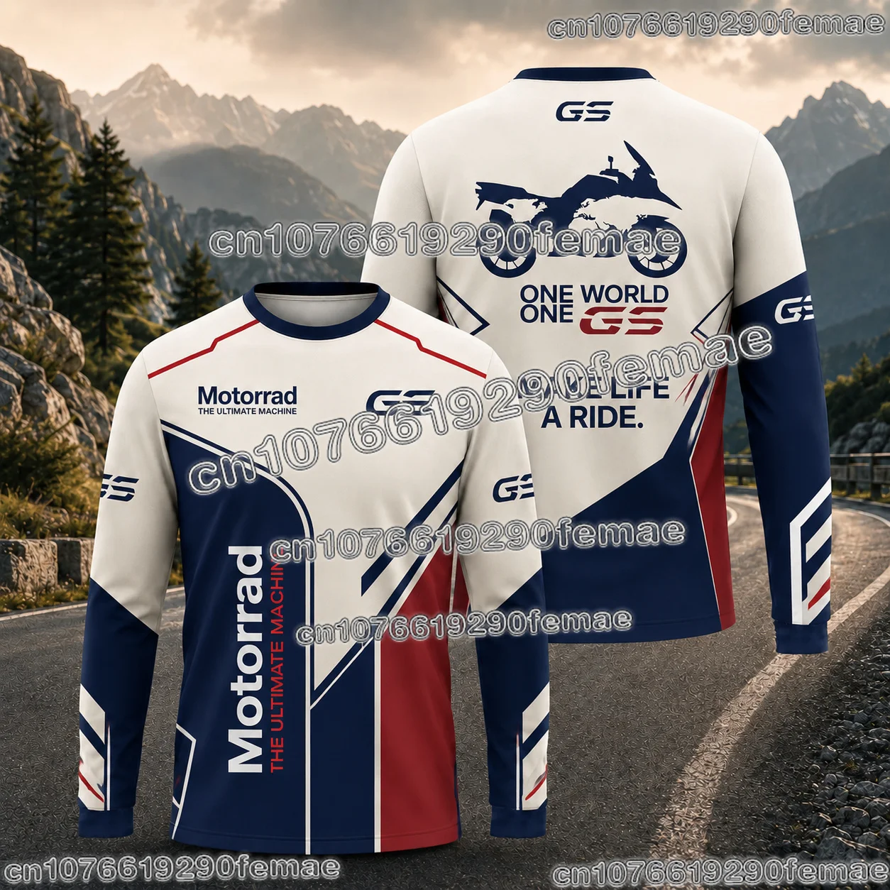 2026 Neues GS Adventure Motorrad Langarm-Shirt, Atmungsaktives Sommer-Offroad-Touring-Oberteil für Fahrer