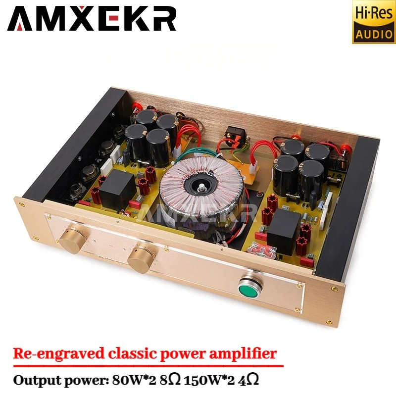 AMXEKR acustica FM con incisione diretta FM300A amplificatore di potenza HiFi classico 80W * 2 8Ω 150W * 2 amplificatore Audio Phono preamplificatore