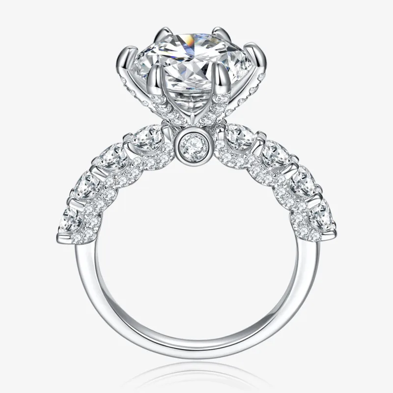 Joyce jelly Luxus 5 Karat portugiesisch schneiden 100 Gesicht geschnitten Moissan ite Ring für Frauen 925 Sterling Silber Schmuck – Detail 5