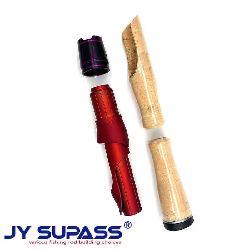 JY SUPASS VSS fishing rod diy high quality with reasonable price casting reel seat Split Handle Grips DIY Repair Fishing Rod