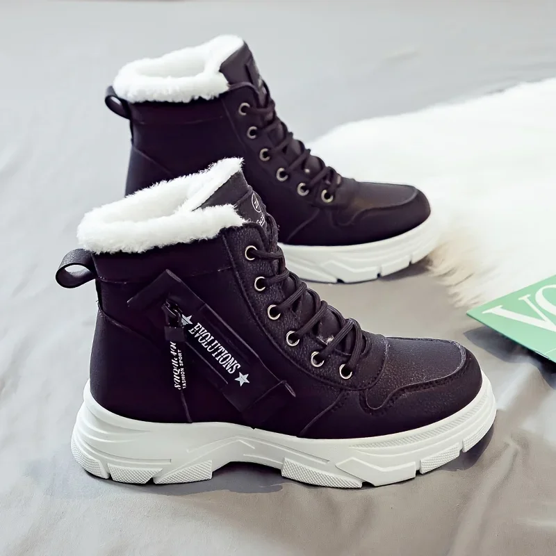 New Women's Ankle Boot Short Boots Winter Boots with Thick Lining and Insulation Stylish and Versatile Thick-Soled Casual Shoes