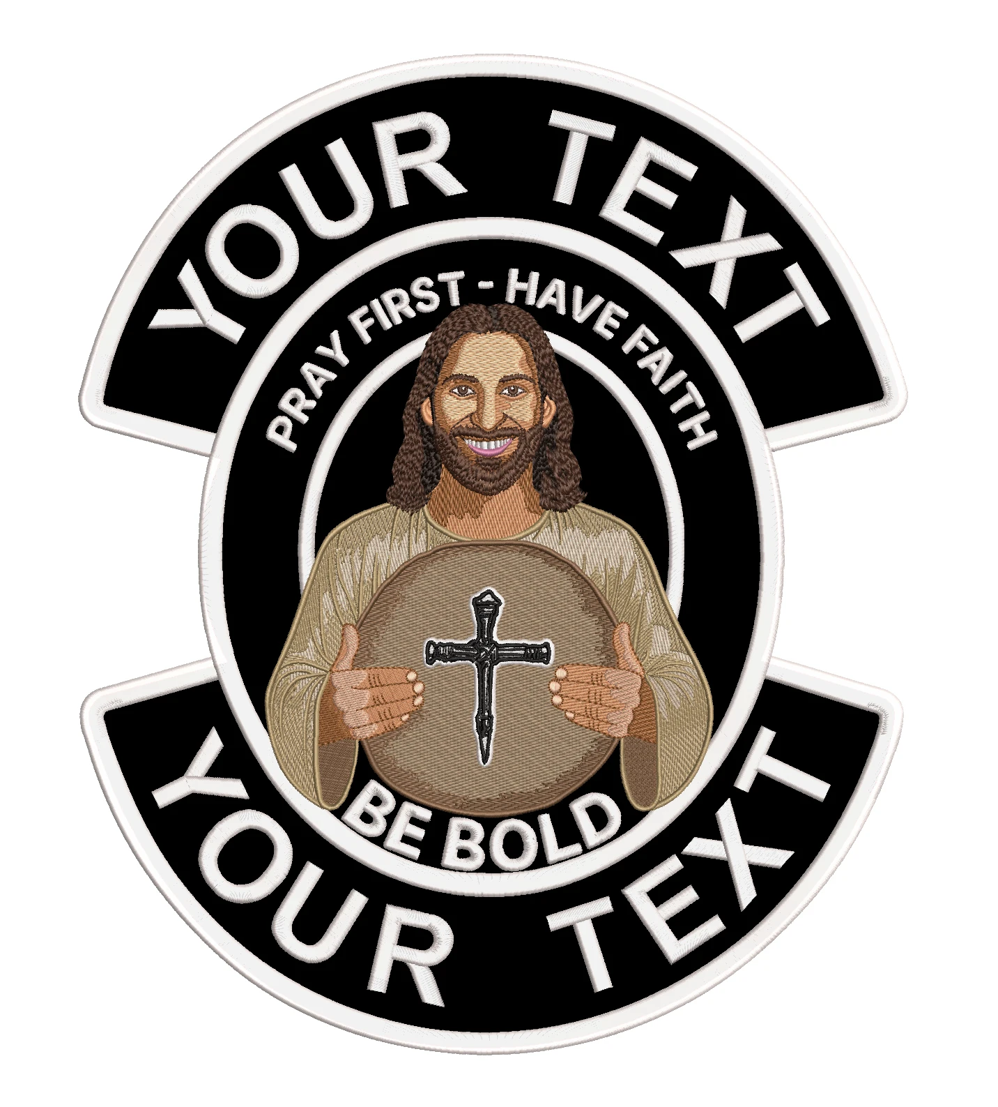 patch-brode-personnalise-jesus-priere-avant-tout-foi-avant-tout-osez-etre-audacieux-patch-dorsal-chretien-personnalise-pour-motard