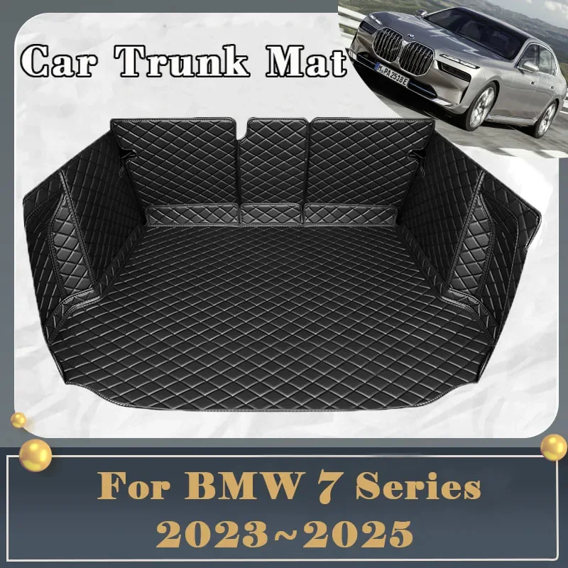 Car Trunk Mat For BMW 7 Series 2023 2024 2025 Dirt-resistant Fully Surrounded   Rear go Tray  Accessories