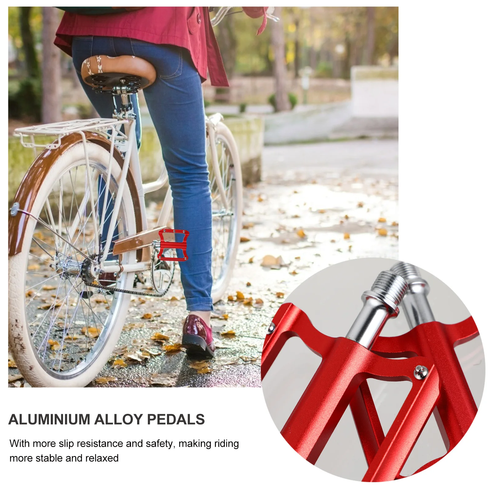 

1Pair Bike Pedals Aluminium Alloy Platform Flat Pedal Anti-Skid Waterproof for Road Mountain Cycling Bike Pedals