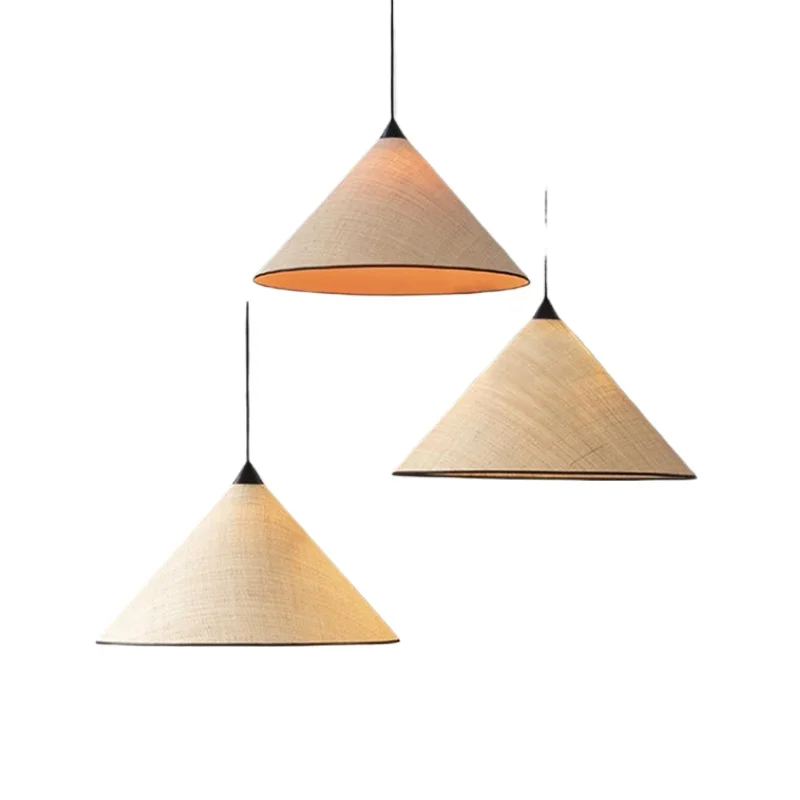 

Japanese-style creative minimalist modern B & B restaurant Hotel fabric retro new Chinese-style living room bar chandelier