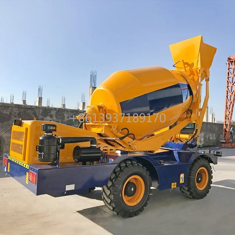 Yugong 3.5 Cubic Meters Mobile Portable Self Loading Cement Concrete Mixer Truck