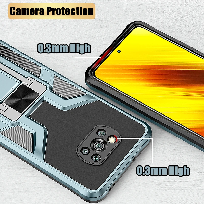 Magnet Case For Xiaomi Poco X3 Pro NFC F3 M3 Mi 10T Pro 11 Lite Stand Armor Case Cover For Redmi Note 10 9 Pro 9T 9S 10S 9A 9AT