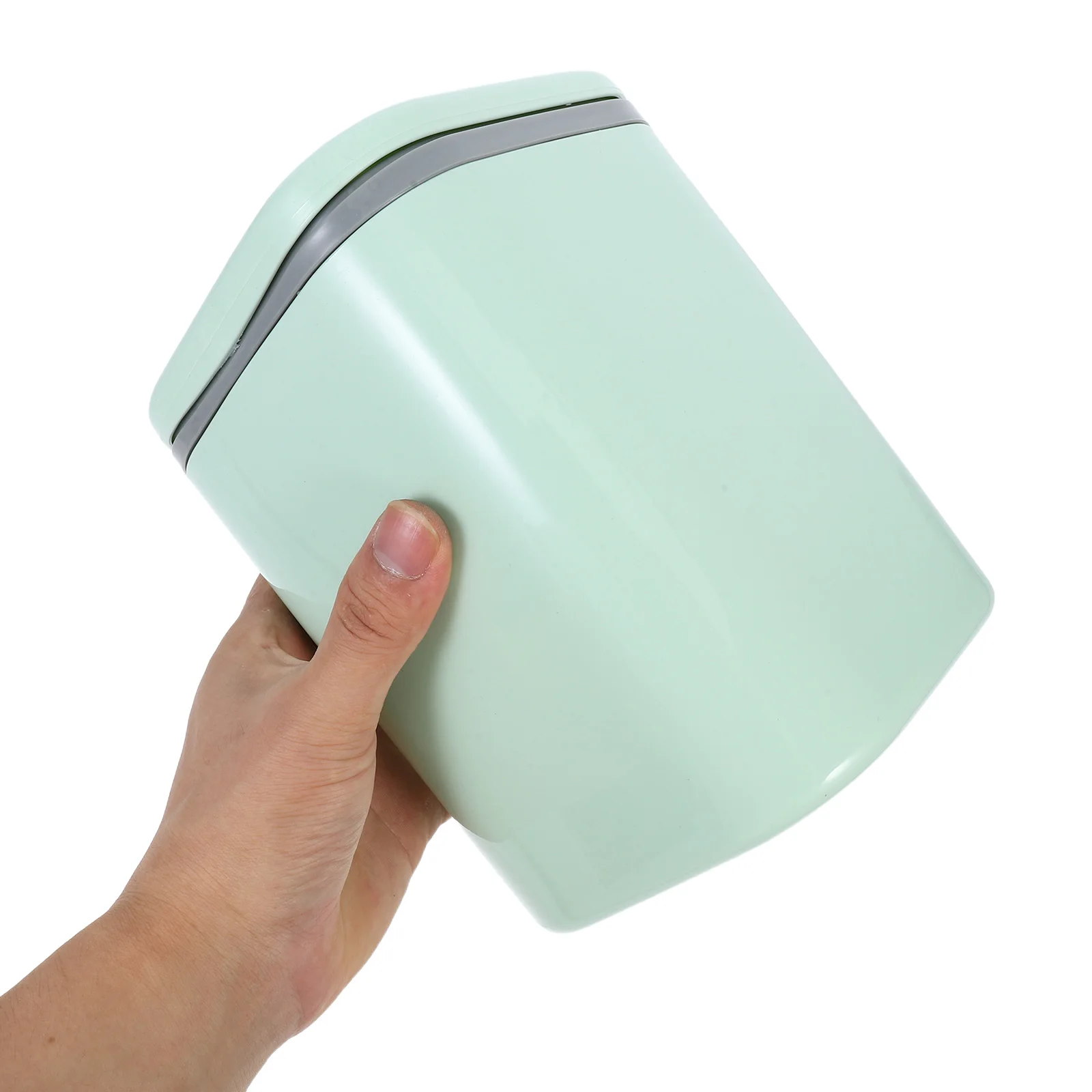 

Mini Trash Bin with Lid Small Plastic Garbage Can for Desk Countertop Bathroom Bedroom Office Waste Holder Odor Preventing
