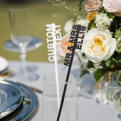 10/30/50/100PCS Personalized Drink Name Stirrers Swizzle Sticks Cocktail Party Bar Stir Sticks Wedding Drink Sticks, Custom Name