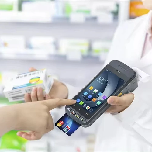 Urove i9000s mesin POS seluler genggam Android 8.1, Terminal Pos penagihan 4G octa-core, mesin POS restoran