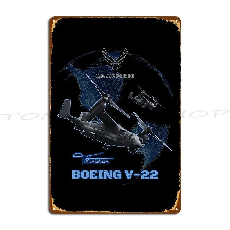 Ov 10 Bronco American Plane Cutout Silhouette Metal Plaque Wall Cave Design Printing Cinema Designer  Tin Sign Poster