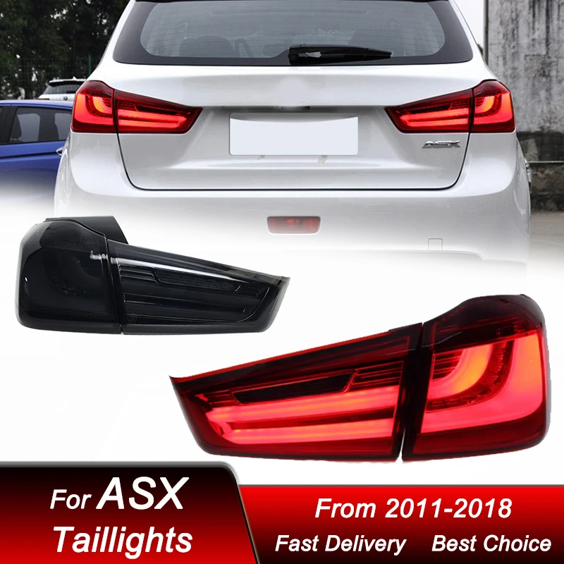 

Автомобильные светодиодные задние фонари для Mitsubishi ASX ослепительные 2011-2018 новый стиль полный светодиодный динамический сигнал поворота Задний фонарь в сборе