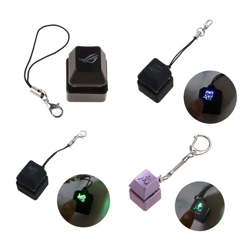 1 pc rgb led interruptor de teclado mecânico chaveiro acender retroiluminado para teclado interruptores kit testador