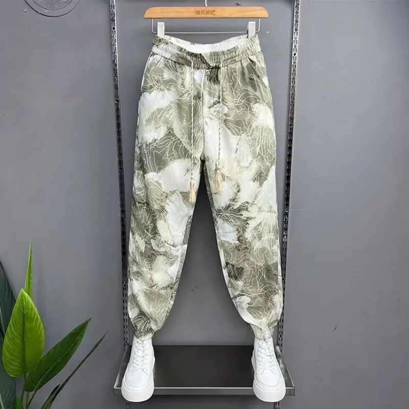 

Cargo Pants Men's Summer Pants Man Male Clothes Running Men's Cropped Trousers Joggers Korean Popular Clothes Jogging Gym Sport