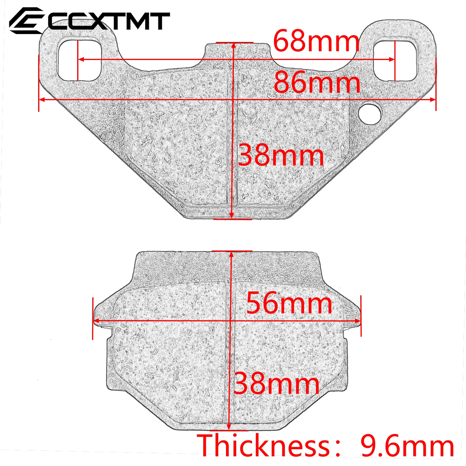 Motorcycle Rear Brake Pads For KAWASAKI KSR KMX125 KX125 KX250 KMX200 KLE250 ZZR250 ZXR250 ZR250 KLX250 ZR400 GPZ500 KLX500