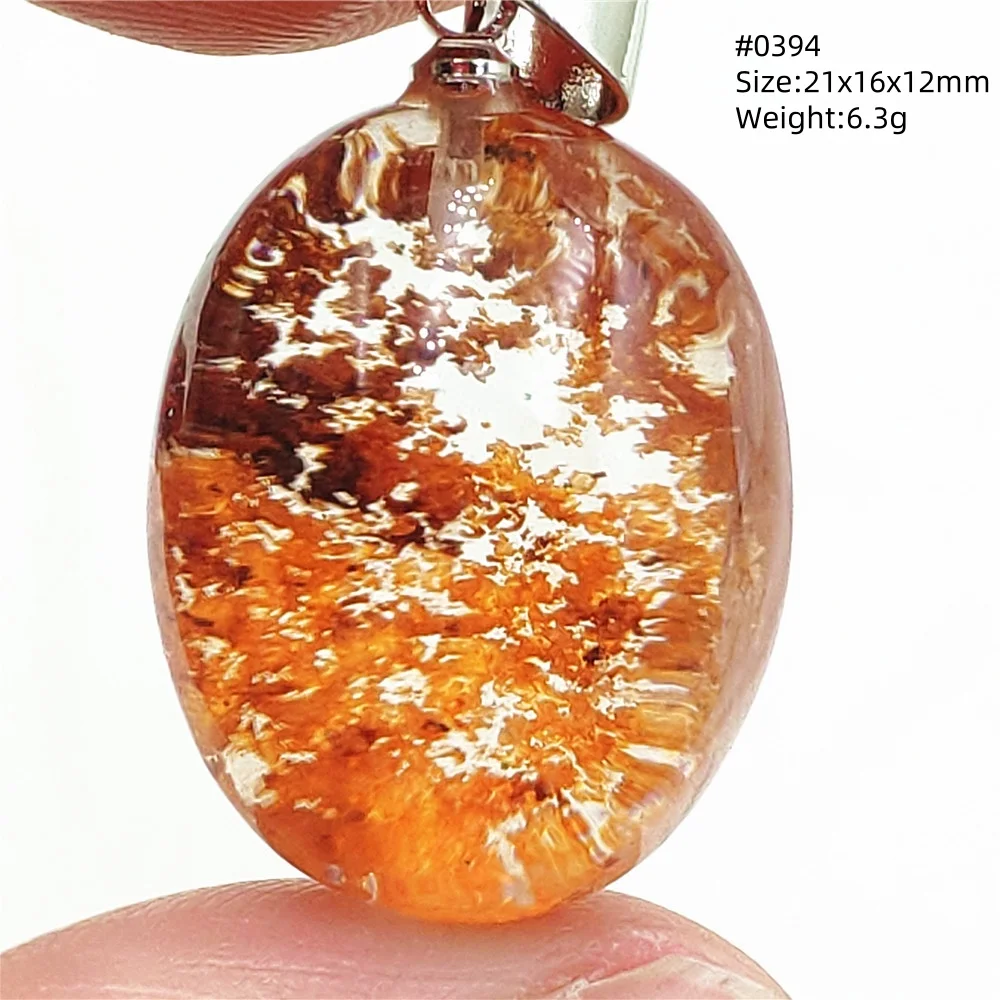 

Natural Colorful Phantom Quartz Pendant Jewelry Rare Garden Clear Women Man Oval Bead Necklace Red Orange Phantom Rare AAAAAA