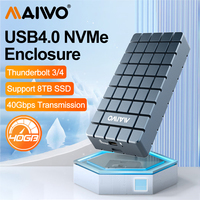 MAIWO 40Gbps USB4 M.2 NVMe SSD Enclosure Aluminum 8TB MAX for Thunderbolt 4/3 USB 3.2/3.1/3.0 B+M M-Key NVME SSD Case