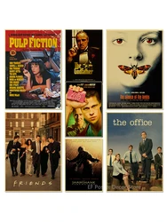 Hot Classic Movie Posters The Office Friends TV Kraft Paper Prints Godfather Vintage Home Room Decor Aesthetic Art Wall Painting