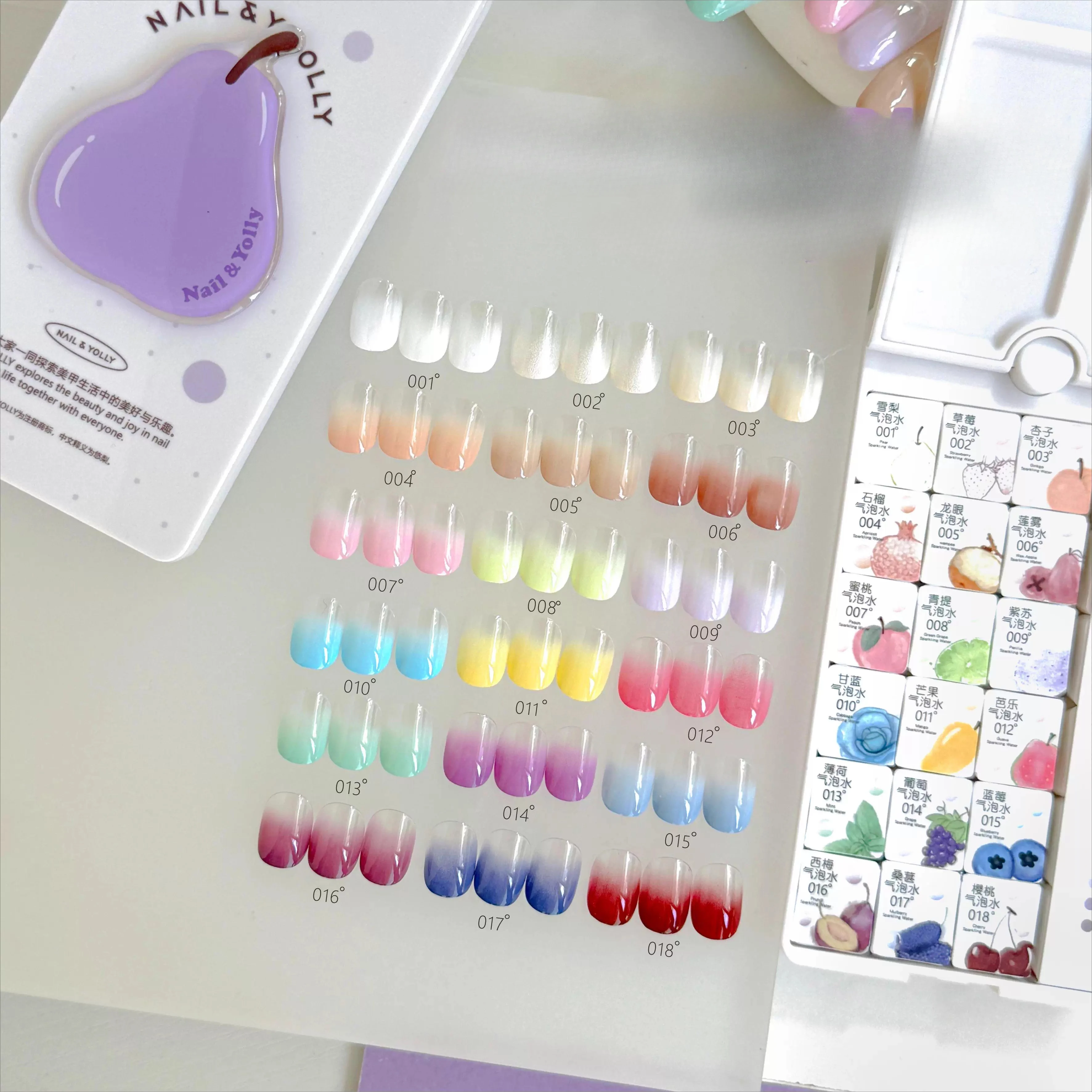 

18 Grids In One Ombre Fast Pat Gradient Painting Gel Nail Art Design Soak Off UV LED Nail Gel Polish for Manicure Products