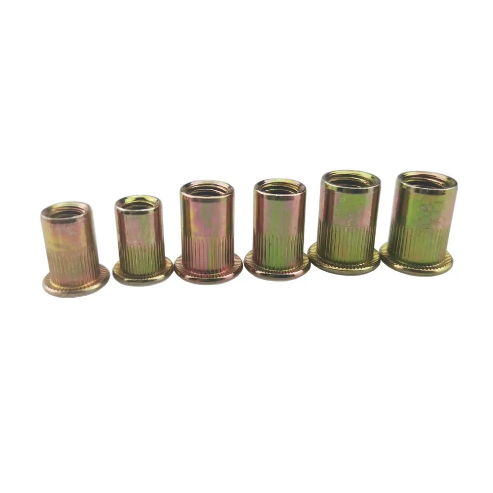 ALLSOME 300pcs M3 M4 M5 M6 M8 M10 Head Rivet Nuts Set Nuts Insert Reveting Multi Size Rivet Nuts Collocation with BOX HT2599