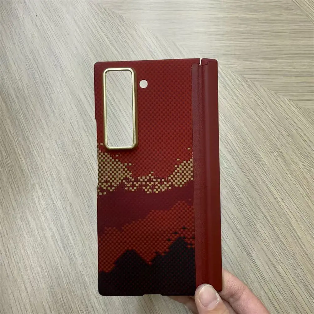 삼성 갤럭시 W25 Magsafe 보호 갑옷 커버용 마그네틱 프리미엄 아라미드 탄소 섬유 케이스