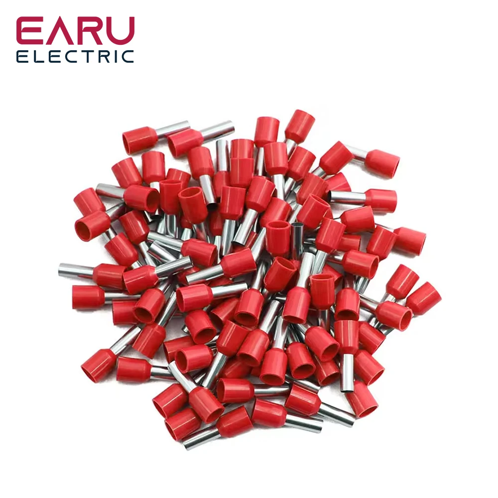 Terminator 1000pcs/Pack E0508 E7508 E1008 E1508 E2508 Insulated Ferrules Cable Terminals Electrical Block Cord End Wire Connecto